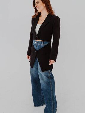 NWT L'AGENCE CORA CONVERTIBLE BLAZER IN BLACK
